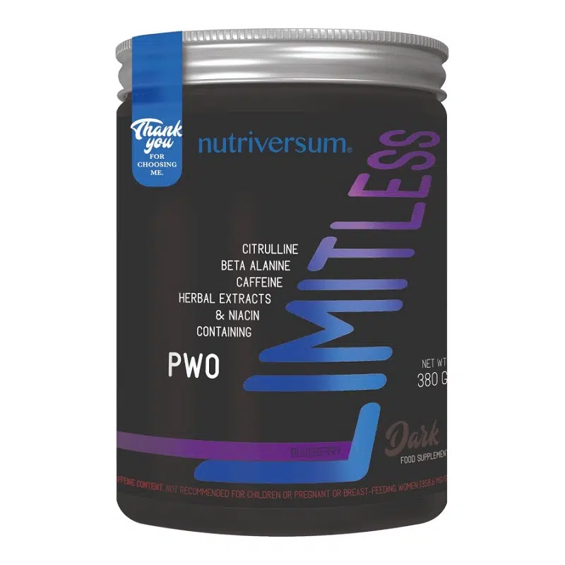 Nutriversum DARK- Limitless áfonya ízű 380g