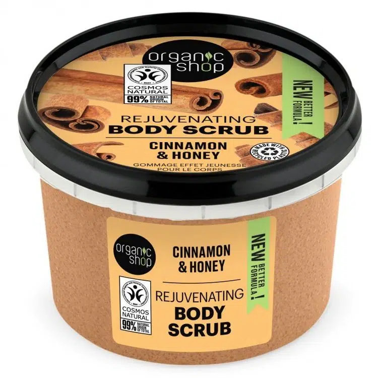 Organic Shop Megújító testradír fahéjjal és mézzel 250ml