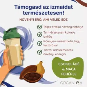 Organiqa 100% bio csokoládé-maca vegán fehérje mix - 400g - Image 4
