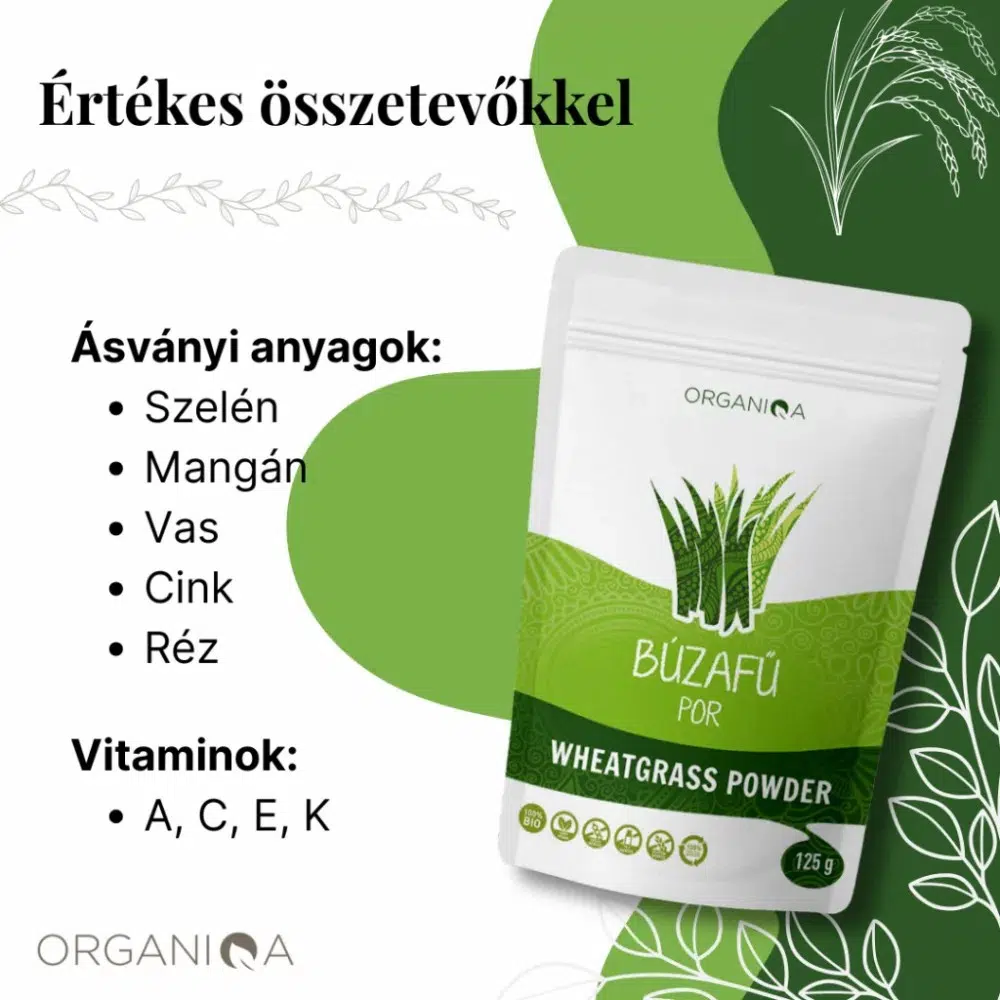 Organiqa Bio Búzafű por - 125g - Image 3