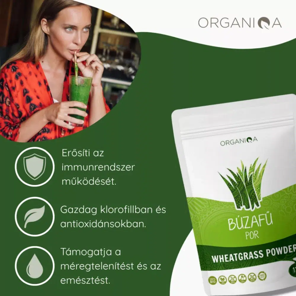 Organiqa Bio Búzafű por - 125g - Image 4