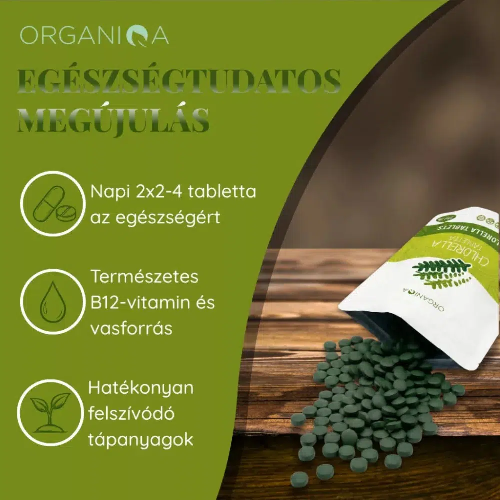 Organiqa Bio Chlorella tabletta - 250db - Image 2