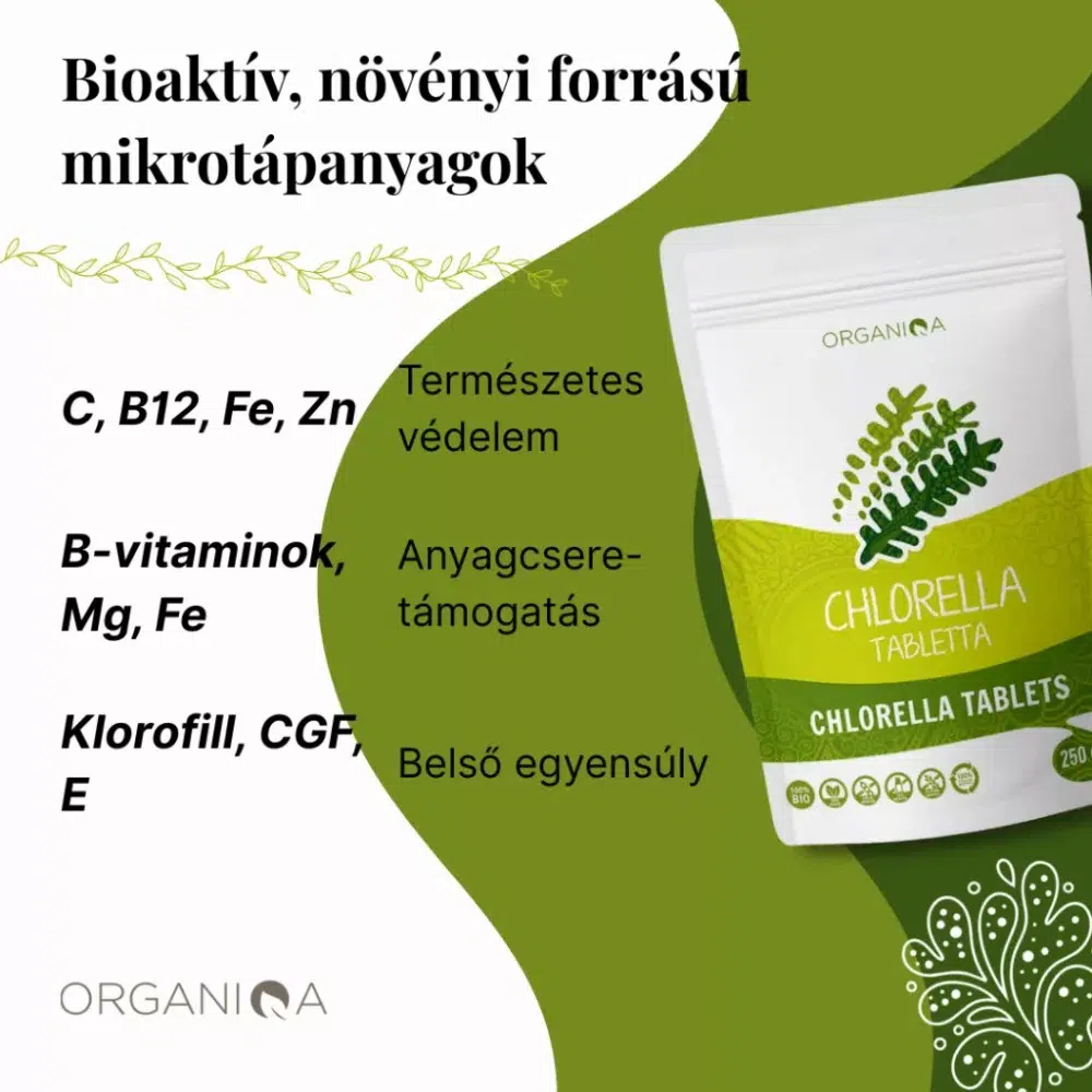 Organiqa Bio Chlorella tabletta - 250db - Image 3