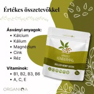 Organiqa Bio Hántolt Kendermag - 125g - Image 3