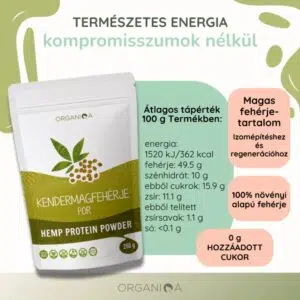 Organiqa Bio Kendermag fehérje por - 250g - Image 2