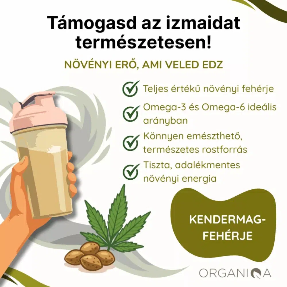 Organiqa Bio Kendermag fehérje por - 250g - Image 4