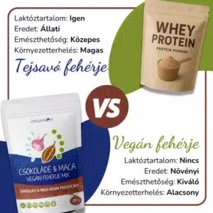 Organiqa 100% bio csokoládé-maca vegán fehérje mix - 200g - Image 2