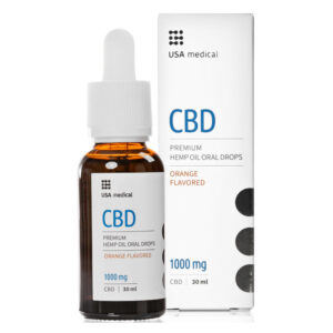 USA Medical 1000 mg Prémium CBD olaj  ORAL DROPS narancsos 30ml