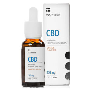 USA Medical 250 mg Prémium CBD olaj ORAL DROPS narancsos 30ml