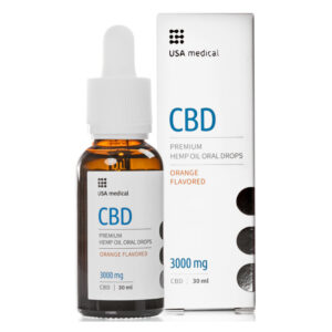 USA Medical 3000 mg Prémium CBD olaj  ORAL DROPS narancsos 30ml