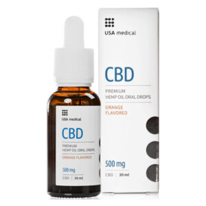 USA Medical 500 mg Prémium CBD olaj  ORAL DROPS narancsos 30ml