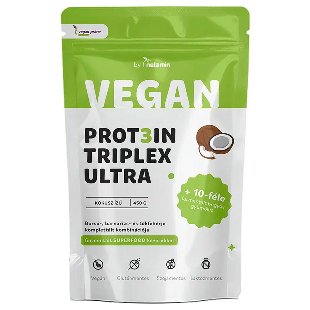 Netamin Vegan Prot3in Triplex Ultra Superfood keverékkel-Kókusz 450g