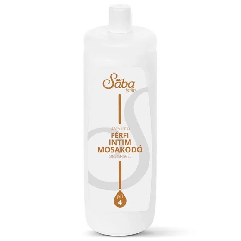 SÁBA férfi intim mosakodó illatmentes 1000ml (ginsenggel és B5 provitaminnal)