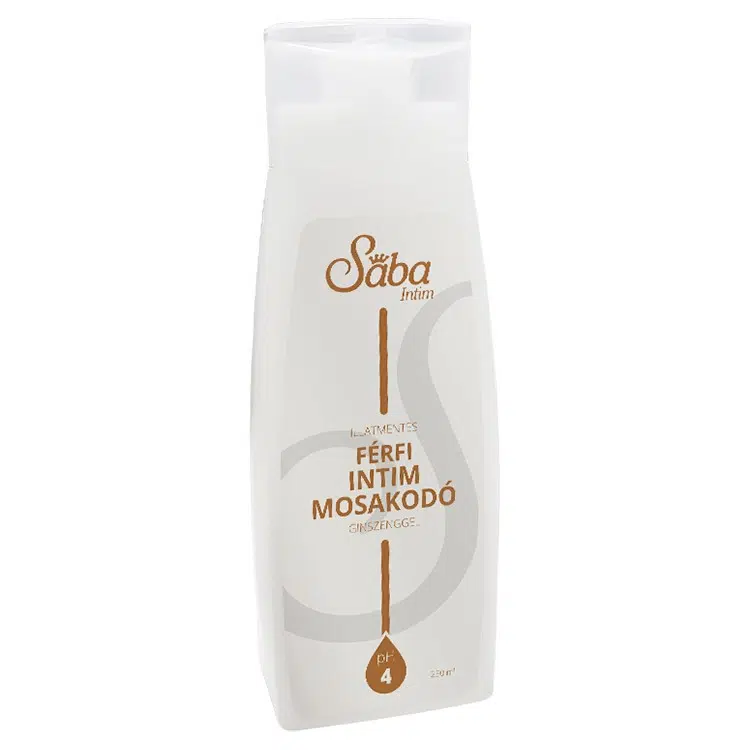 SÁBA férfi intim mosakodó illatmentes 250ml (ginsenggel és B5 provitaminnal)