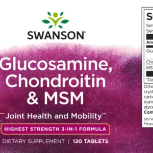 Swanson Glükozamin Kondroitin MSM tabletta - 120db - Image 2