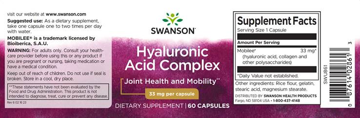 Swanson Hyaluronsav kollagénnel kapszula - 60db - Image 2