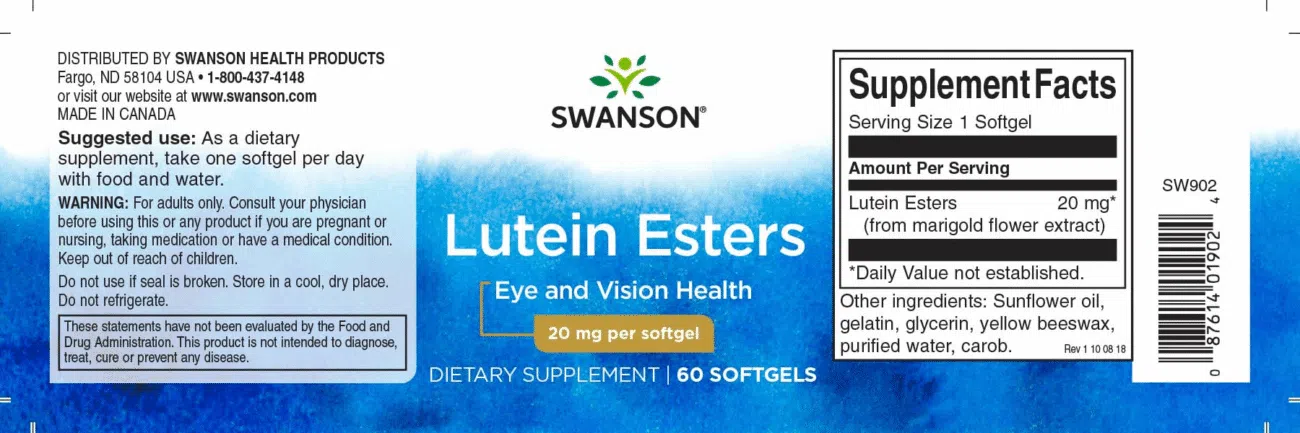 Swanson Lutein Esters lágyzselatin kapszula - 60db - Image 2