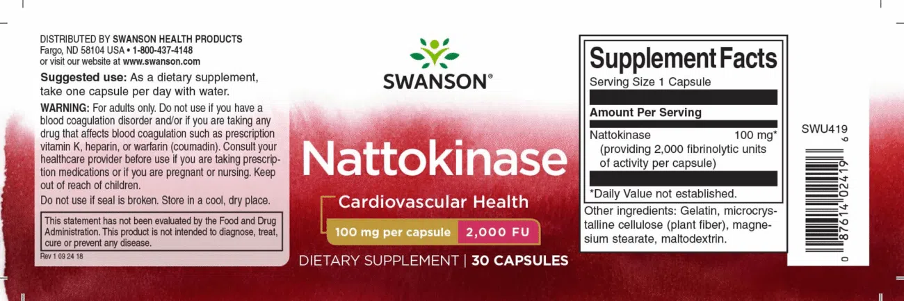 Swanson Nattokináz kapszula - 30db - Image 2