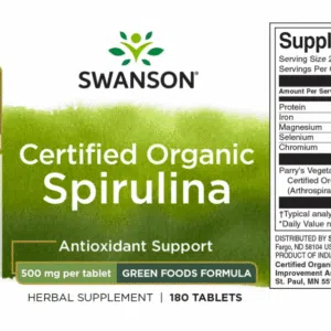 Swanson Spirulina alga tabletta - 180db - Image 2