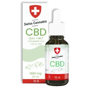 Swiss Cannabis 1000mg 10% CBD Olaj FULL spektrum 10ml