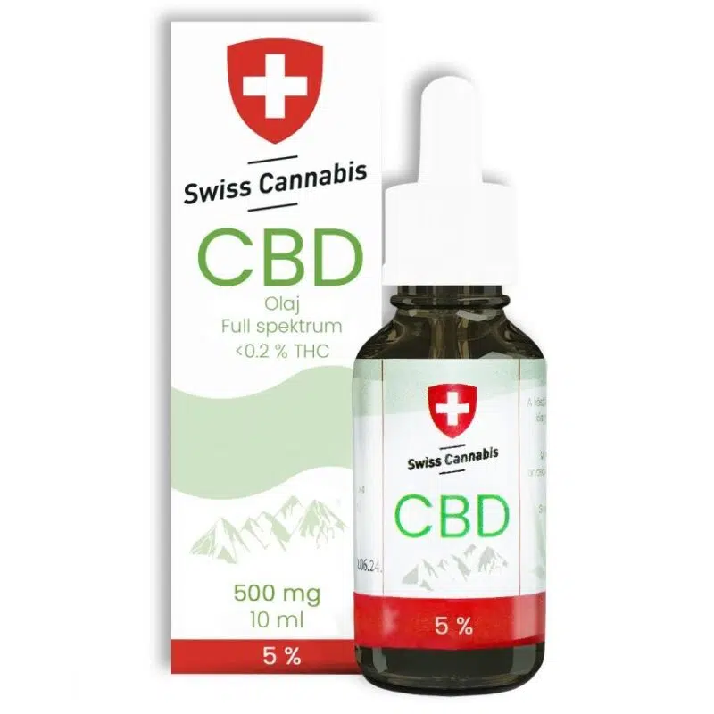 Swiss Cannabis 500mg 5% CBD Olaj FULL spektrum 10ml