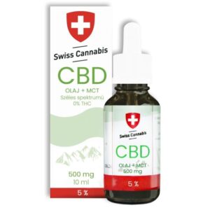 Swiss Cannabis 500mg 5% CBD Olaj Széles spektrum 10ml