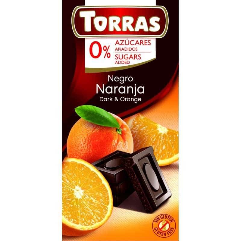 Torras étcsokoládé narancsos cukor- és gluténmentes 75g
