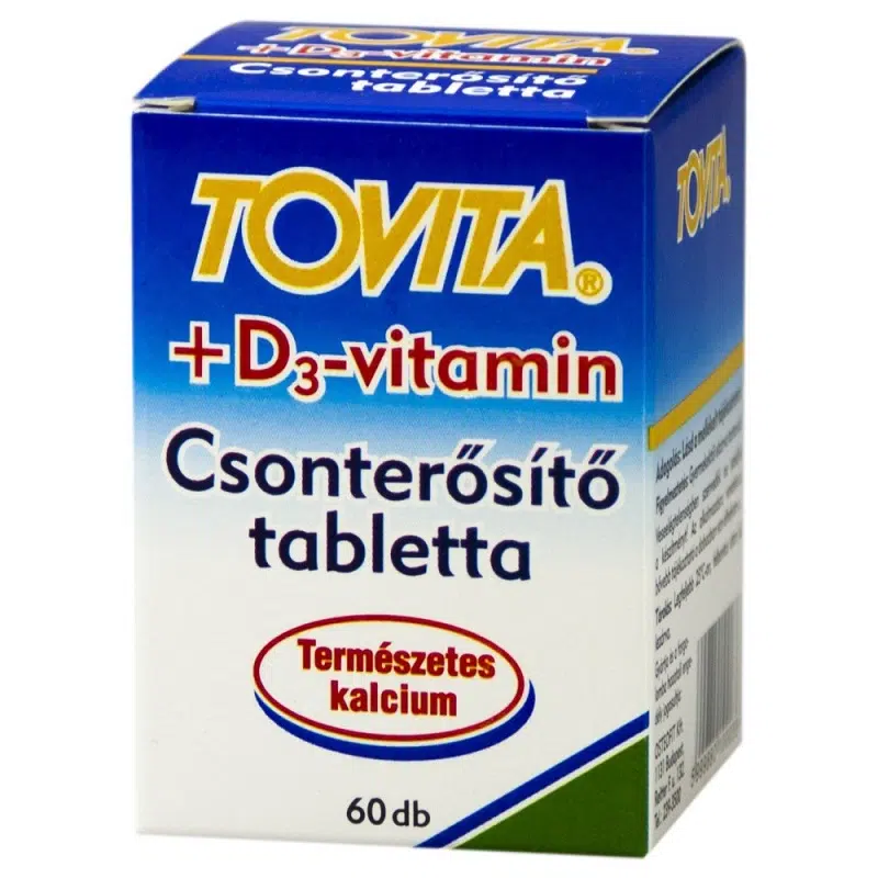 Tovita csonterősítő tabletta + D3 vitamin 60db