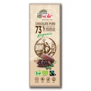 Chocolates Solé 73% Bio Étcsokoládé KICSI 25g (bézs)