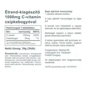 Vitaking C-vitamin 1000mg tabletta - 30db - Image 3