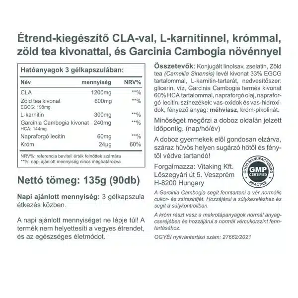 Vitaking Fat Burner gélkapszula - 90db - Image 2