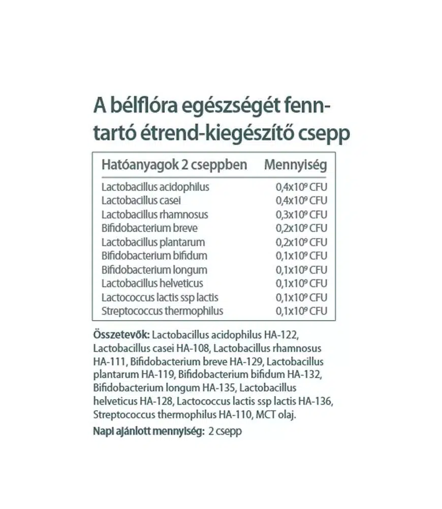 Vitaking Flora10 élőflórás készítmény (150 csepp) - 6ml - Image 2