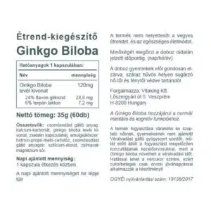 Vitaking Ginkgo Biloba Forte 120mg kapszula - 60db - Image 3