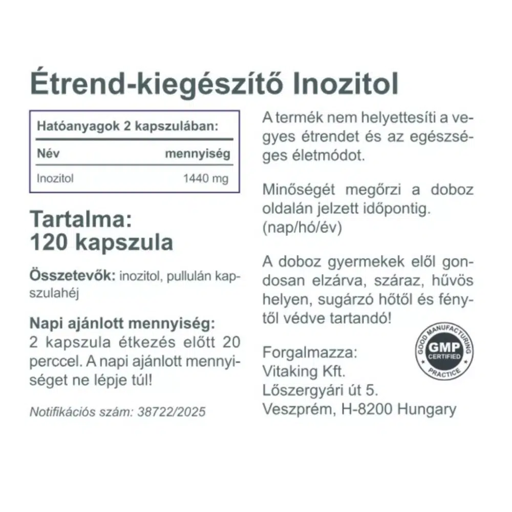 Vitaking Inozitol kapszula - 120db - Image 2