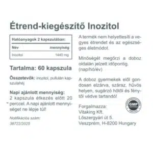 Vitaking Inozitol kapszula - 60db - Image 2