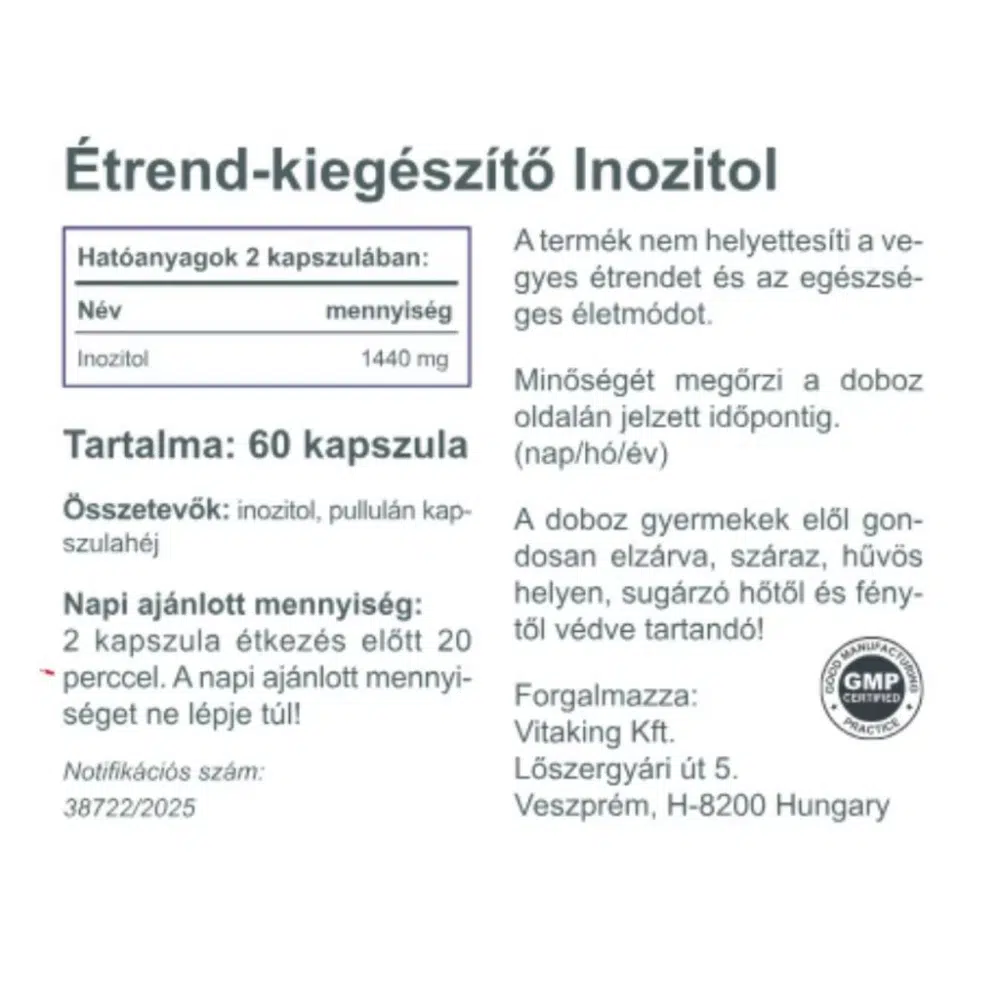 Vitaking Inozitol kapszula - 60db - Image 2