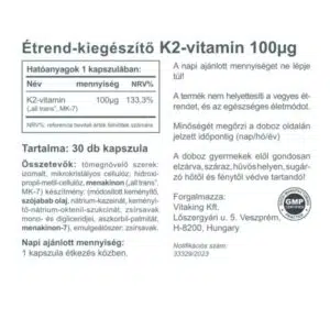 Vitaking K2-vitamin kapszula - 30db - Image 2