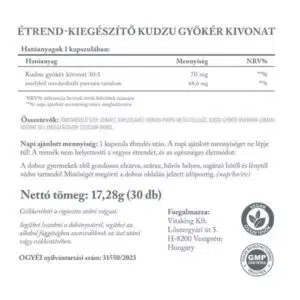 Vitaking Kudzu gyökér kivonat kapszula - 30db - Image 2