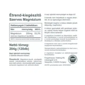 Vitaking Magnézium Taurát tabletta - 120db - Image 2