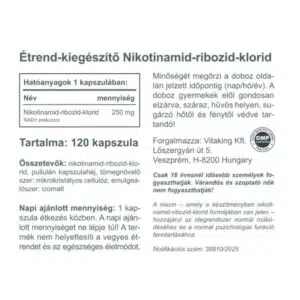 Vitaking NAD+250 kapszula - 120db - Image 2