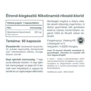 Vitaking NAD+250 kapszula - 60db - Image 2