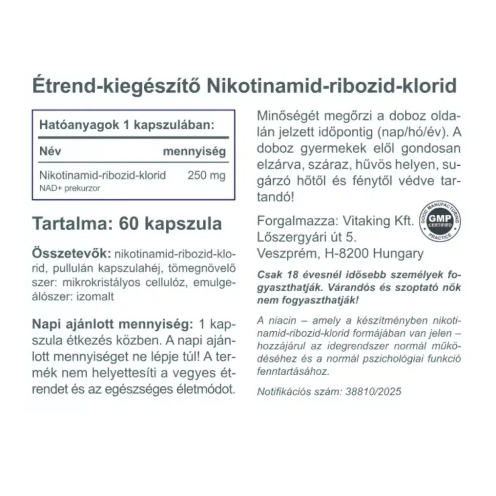 Vitaking NAD+250 kapszula - 60db - Image 2