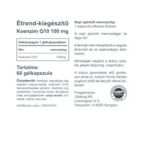 Vitaking Q10 koenzim 100mg kapszula - 60db - Image 2