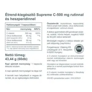 Vitaking Supreme C-vitamin 500mg kapszula - 60db - Image 2