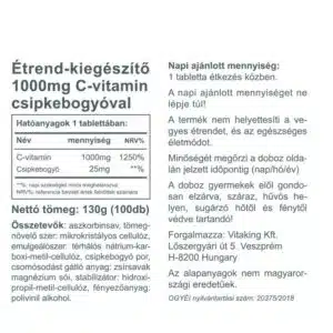 Vitaking C-Vitamin 1000mg tabletta - 100db - Image 3