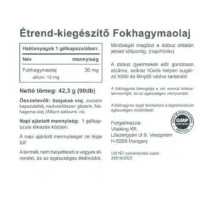 Vitaking fokhagymaolaj lágyzselatin kapszula - 90 db - Image 2
