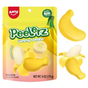 Amos PEELERZ Hámozható Banán ízű gumicukor (Marnys) 85g