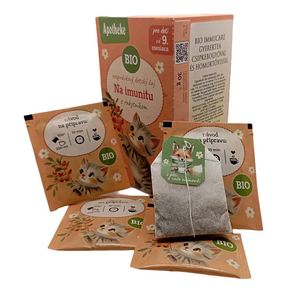 Apotheke Bio Immuncare tea csipkebogyóval és homoktövissel gyermekeknek 20 filter