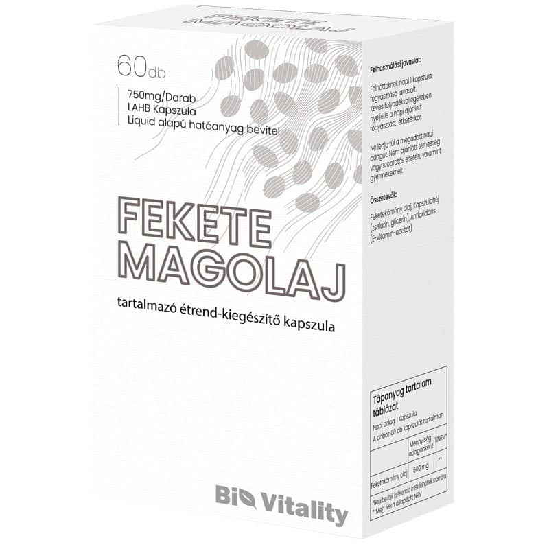 Bio Vitality Fekete magolaj lágy zselé kapszula 60db