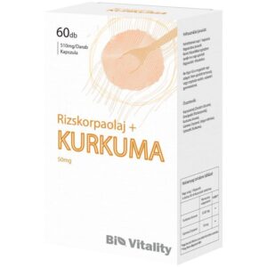 Bio Vitality Kurkuma+rizskorpaolaj lágy zselé kapszula 60db